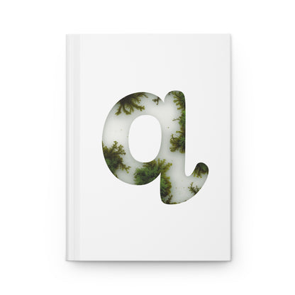 Moss Agate Inspired Initial 'q' Hardcover Notebook