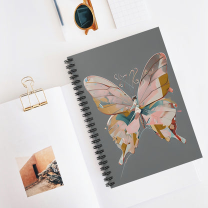 Mosaic Butterfly Spiral Notebook