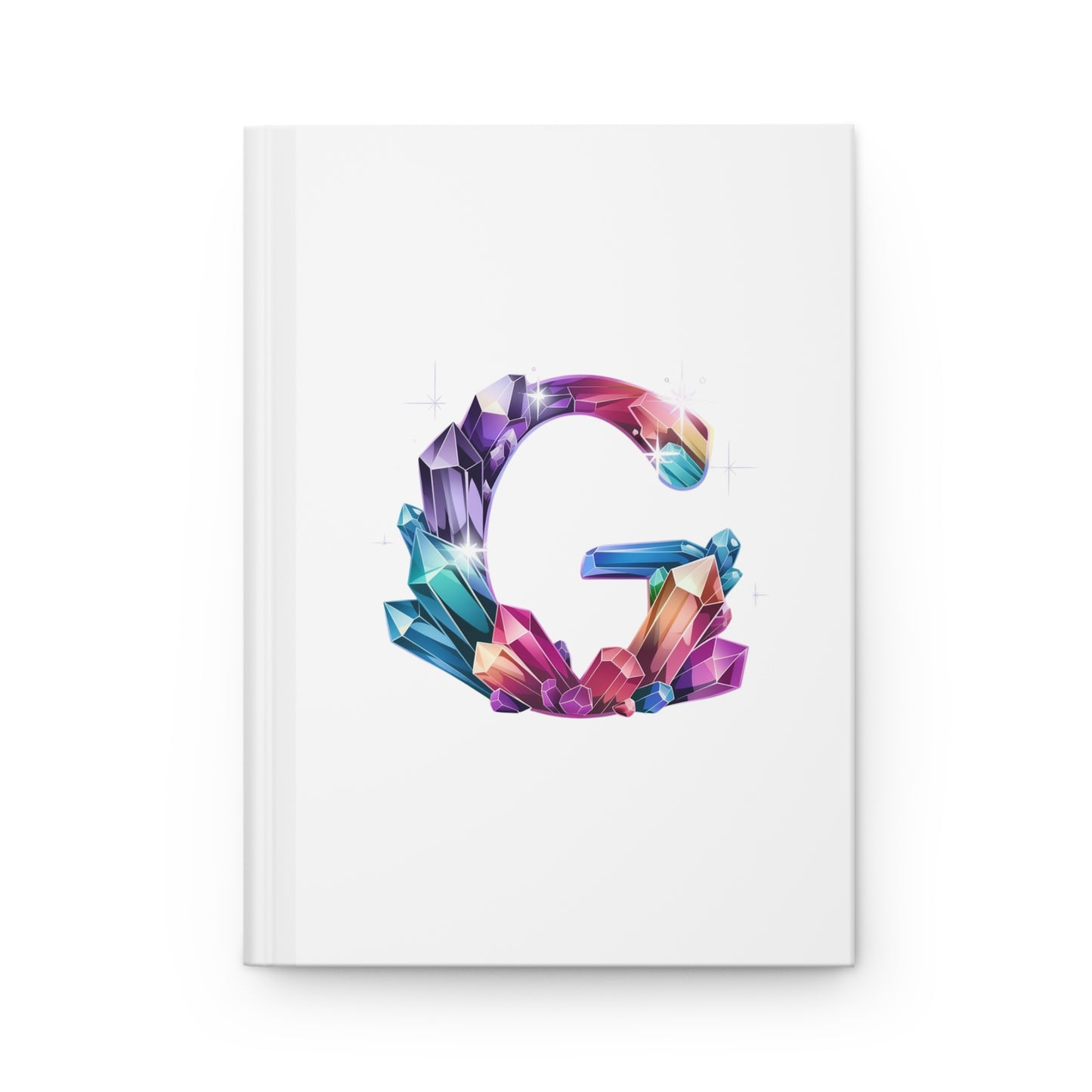 Crystal Inspired Initial 'G' Hardcover Notebook