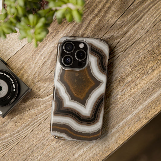 Banded Agate Crystal Impact-Resistant Phone Cases