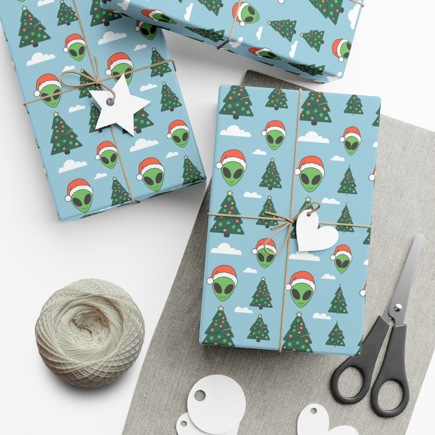 Christmas Alien Wrapping Paper Christmas Gift Wrap Holiday Gift Wrap Wrapping Paper Roll Gift Wrap Paper