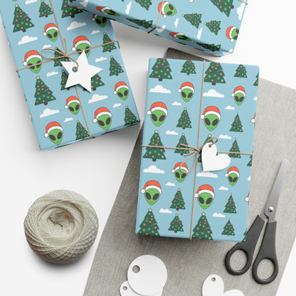 Christmas Alien Wrapping Paper Christmas Gift Wrap Holiday Gift Wrap Wrapping Paper Roll Gift Wrap Paper