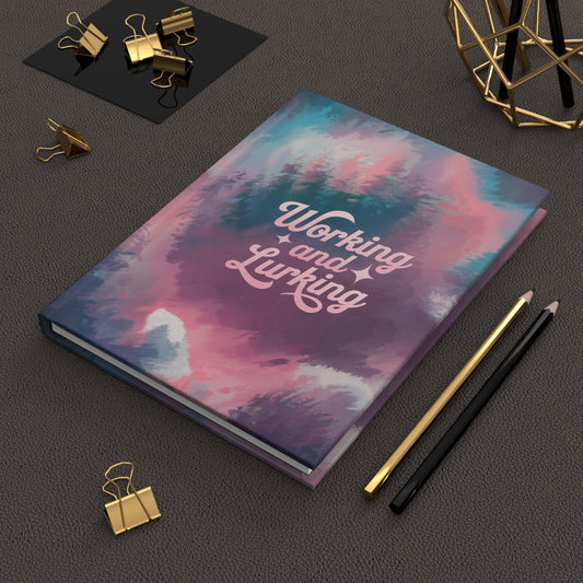 Working and Lurking Colorful Sky Hardcover Notebook