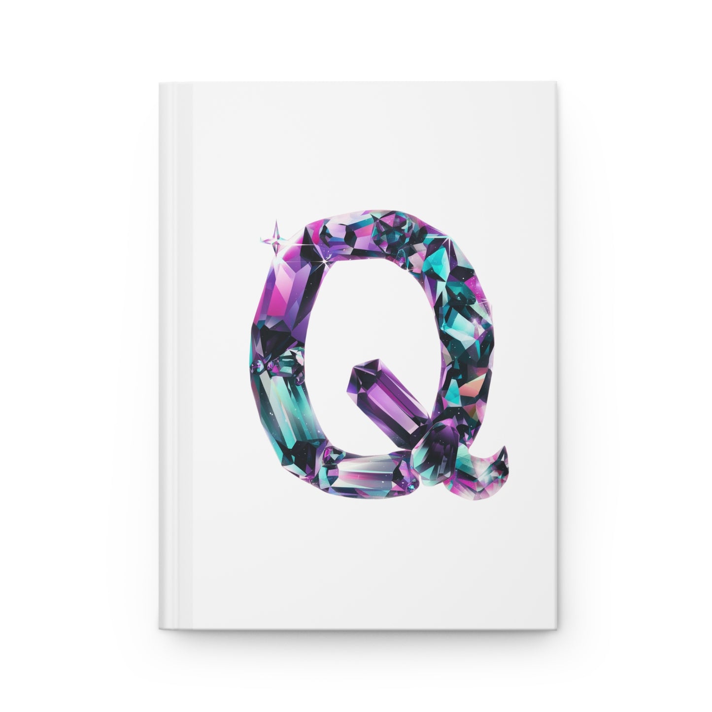 Crystal Inspired Initial 'Q' Hardcover Notebook