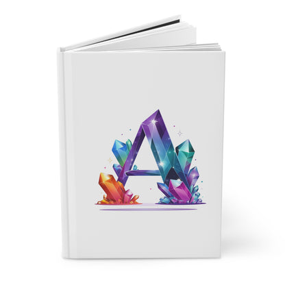 Crystal Inspired Initial 'A' Hardcover Notebook