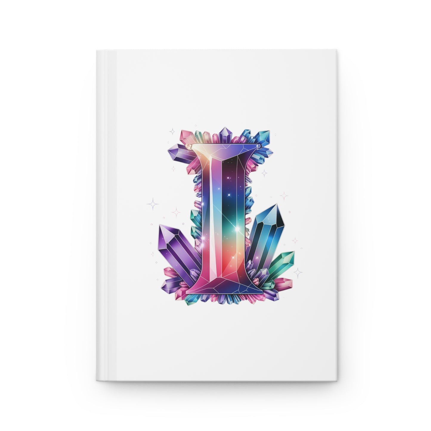 Crystal Inspired Initial 'I' Hardcover Notebook