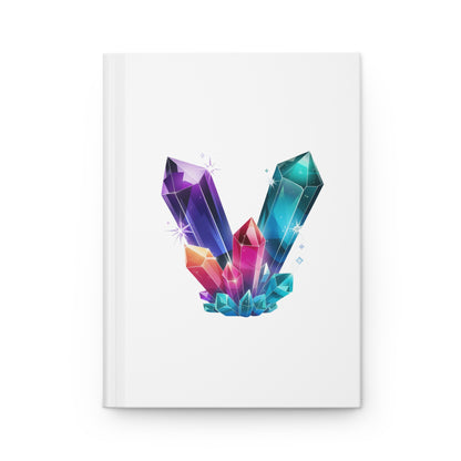 Crystal Inspired Initial 'V' Hardcover Notebook