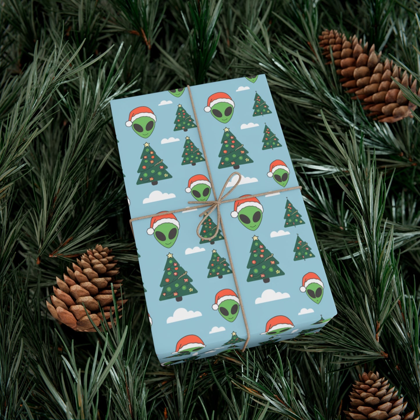 Christmas Alien Wrapping Paper Christmas Gift Wrap Holiday Gift Wrap Wrapping Paper Roll Gift Wrap Paper