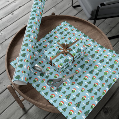 Christmas Alien Wrapping Paper Christmas Gift Wrap Holiday Gift Wrap Wrapping Paper Roll Gift Wrap Paper