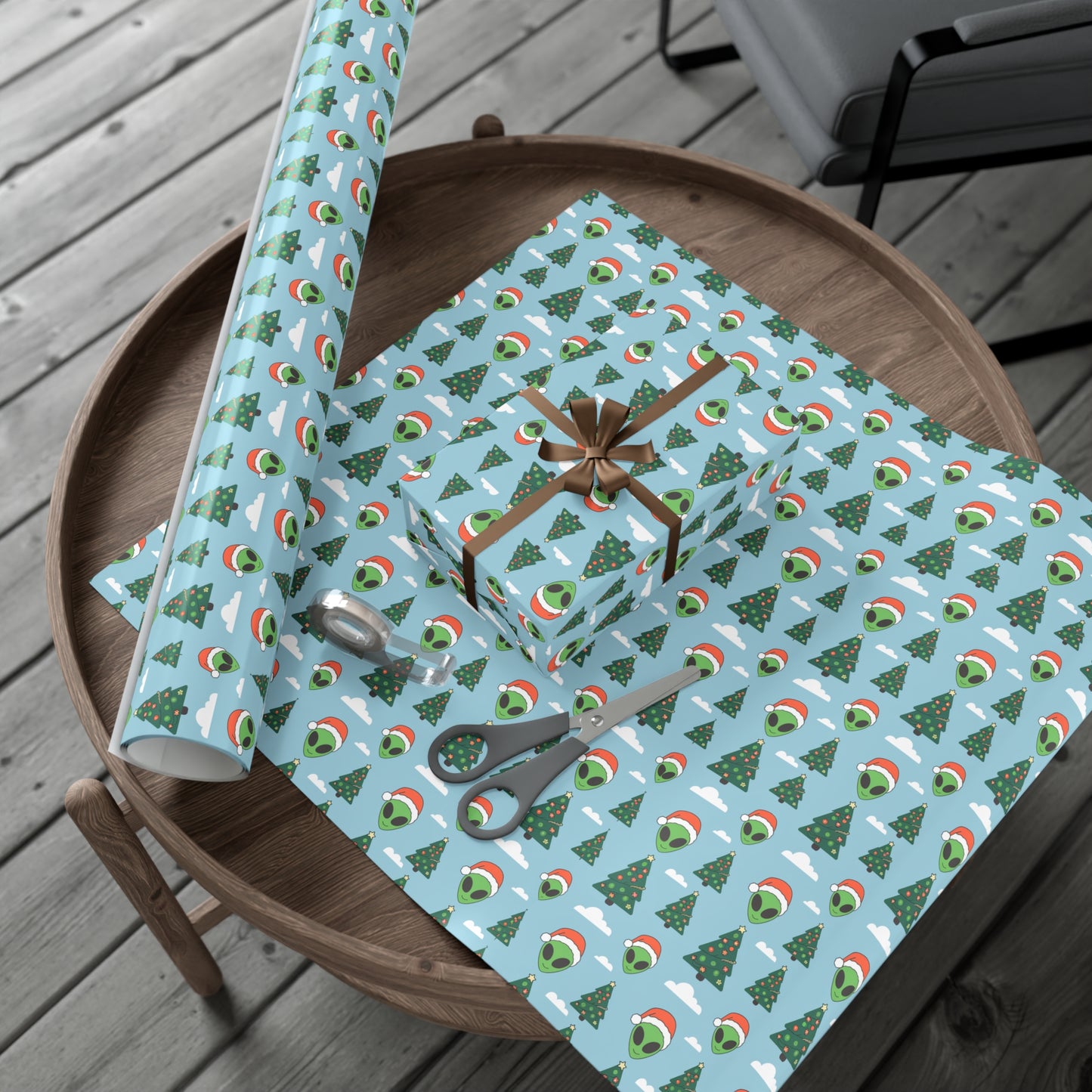 Christmas Alien Wrapping Paper Christmas Gift Wrap Holiday Gift Wrap Wrapping Paper Roll Gift Wrap Paper