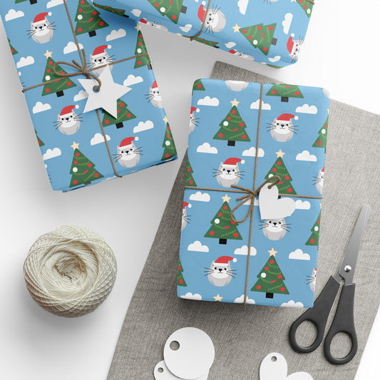 Purrfectly Festive Christmas Cat Wrapping Paper