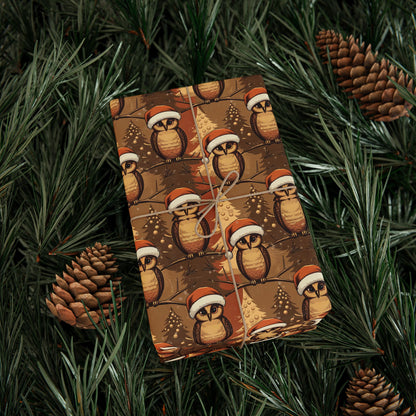 Christmas Owl Wrapping Paper