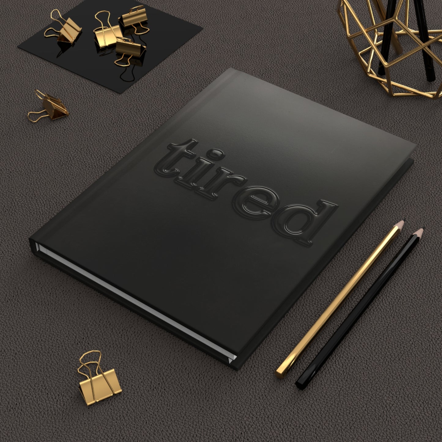 tired Midnight Series Hardcover Notebook