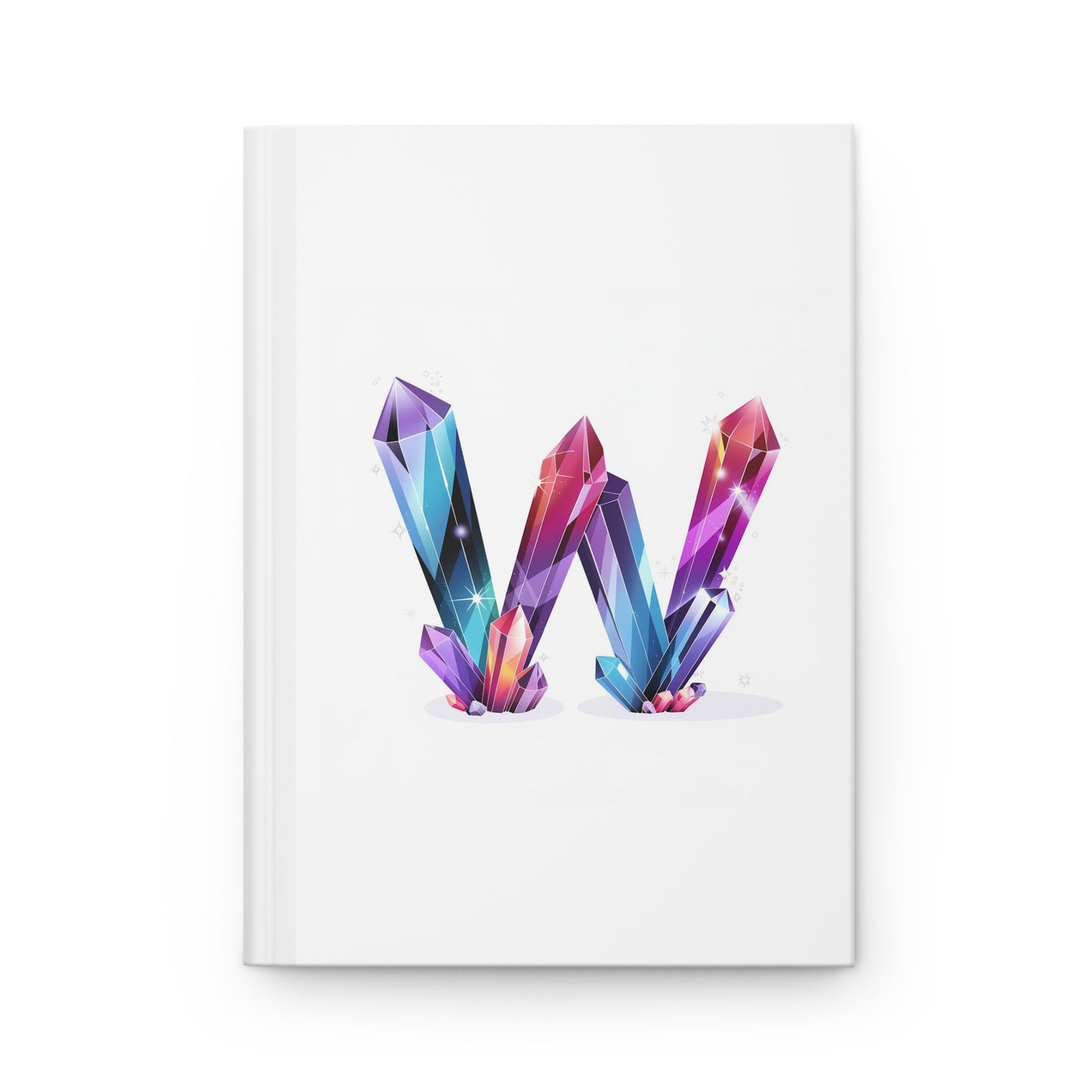 Crystal Inspired Initial 'W' Hardcover Notebook