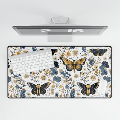 Floral Moth Desk Mat