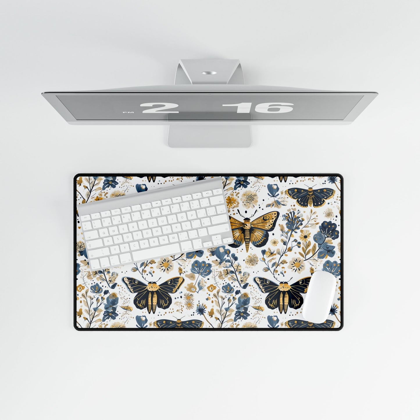 Floral Moth Desk Mat