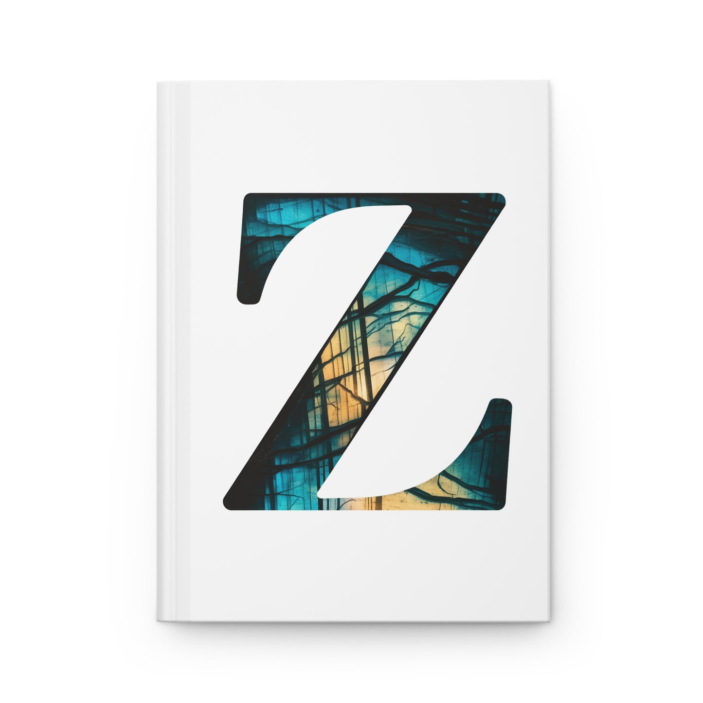 Labradorite Inspired Initial 'Z' Hardcover Notebook