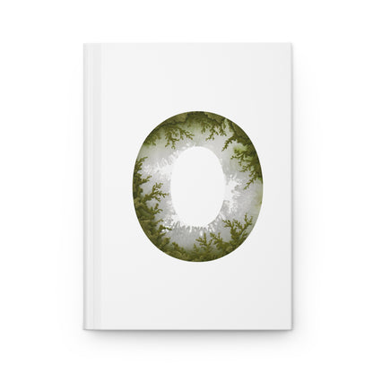 Moss Agate Inspired Initial 'o' Hardcover Notebook