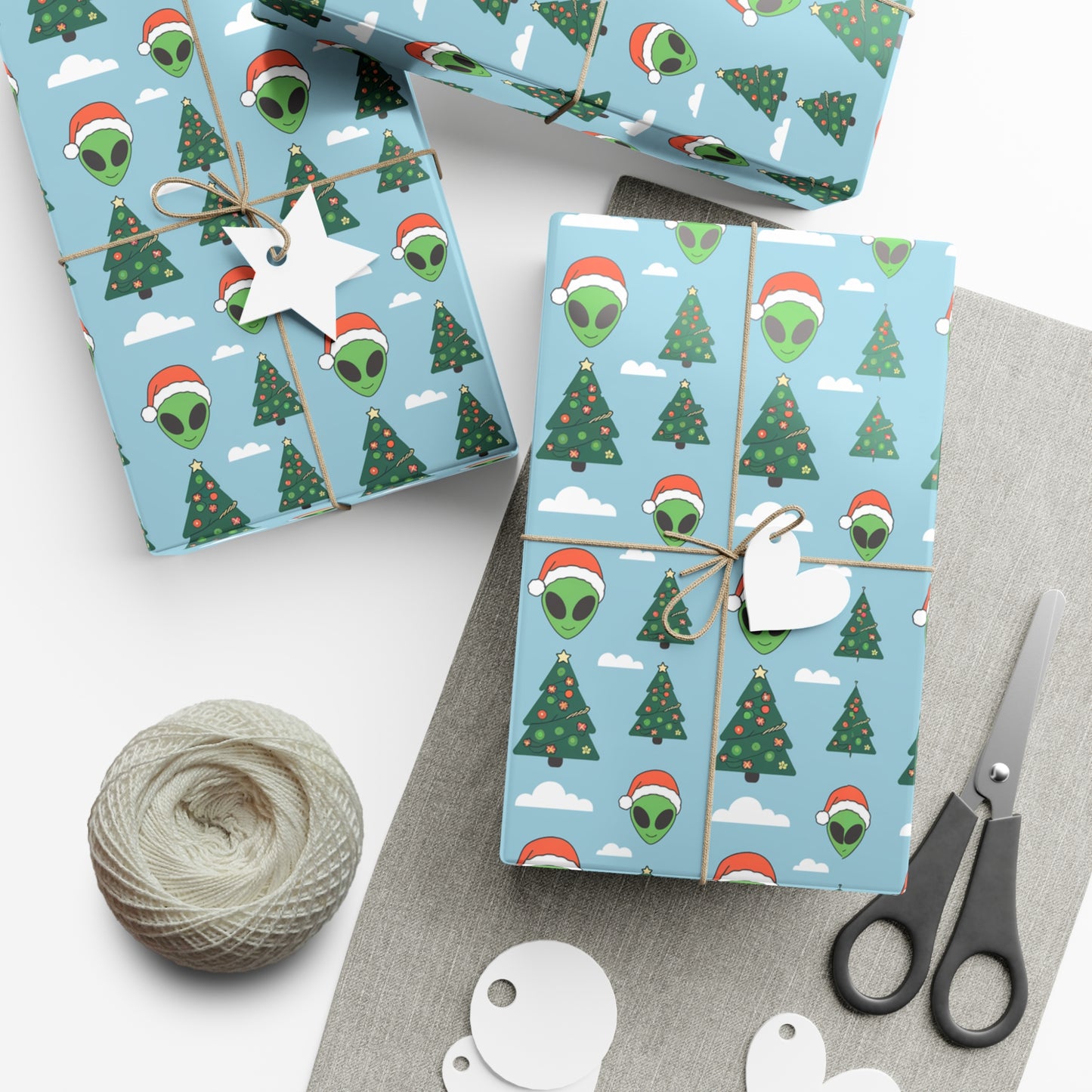 Christmas Alien Wrapping Paper Christmas Gift Wrap Holiday Gift Wrap Wrapping Paper Roll Gift Wrap Paper