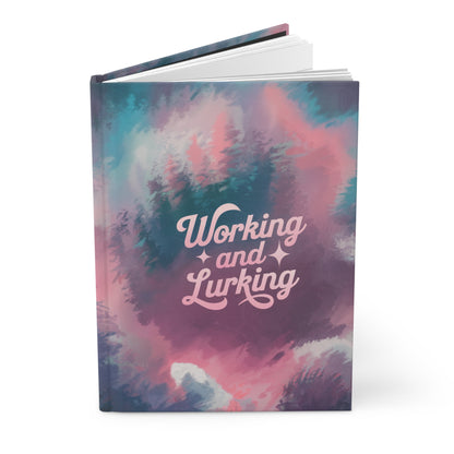 Working and Lurking Colorful Sky Hardcover Notebook