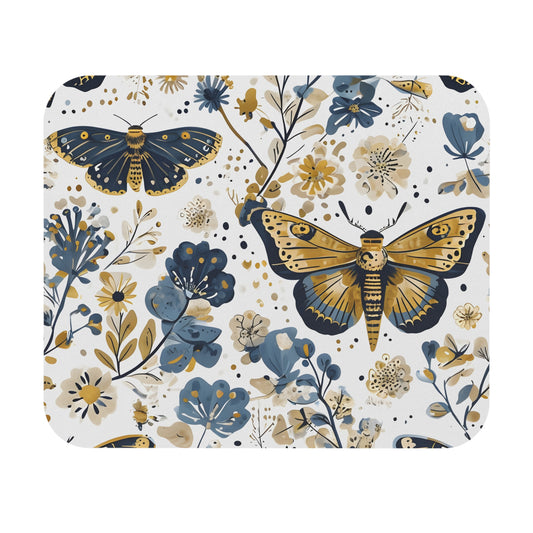 Floral Moth Mouse Pad