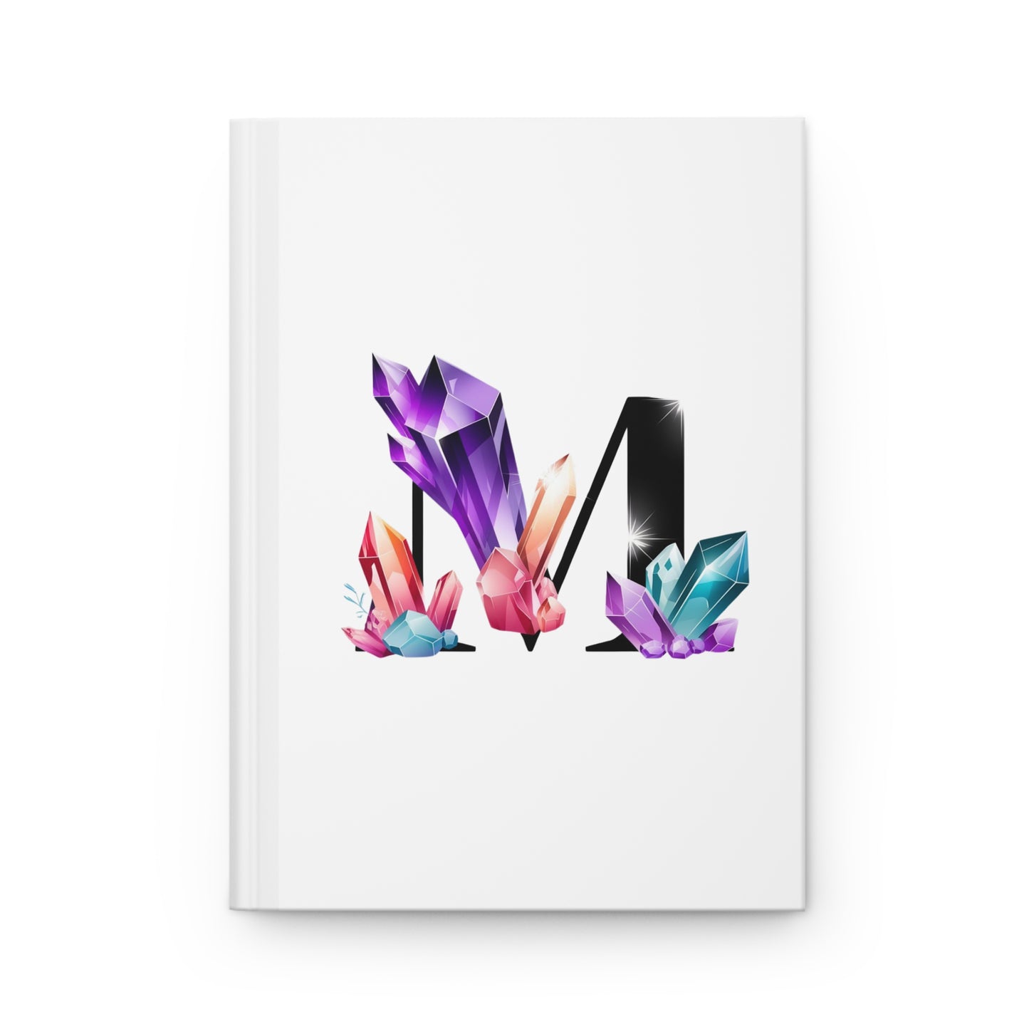 Crystal Inspired Initial 'M' Hardcover Notebook