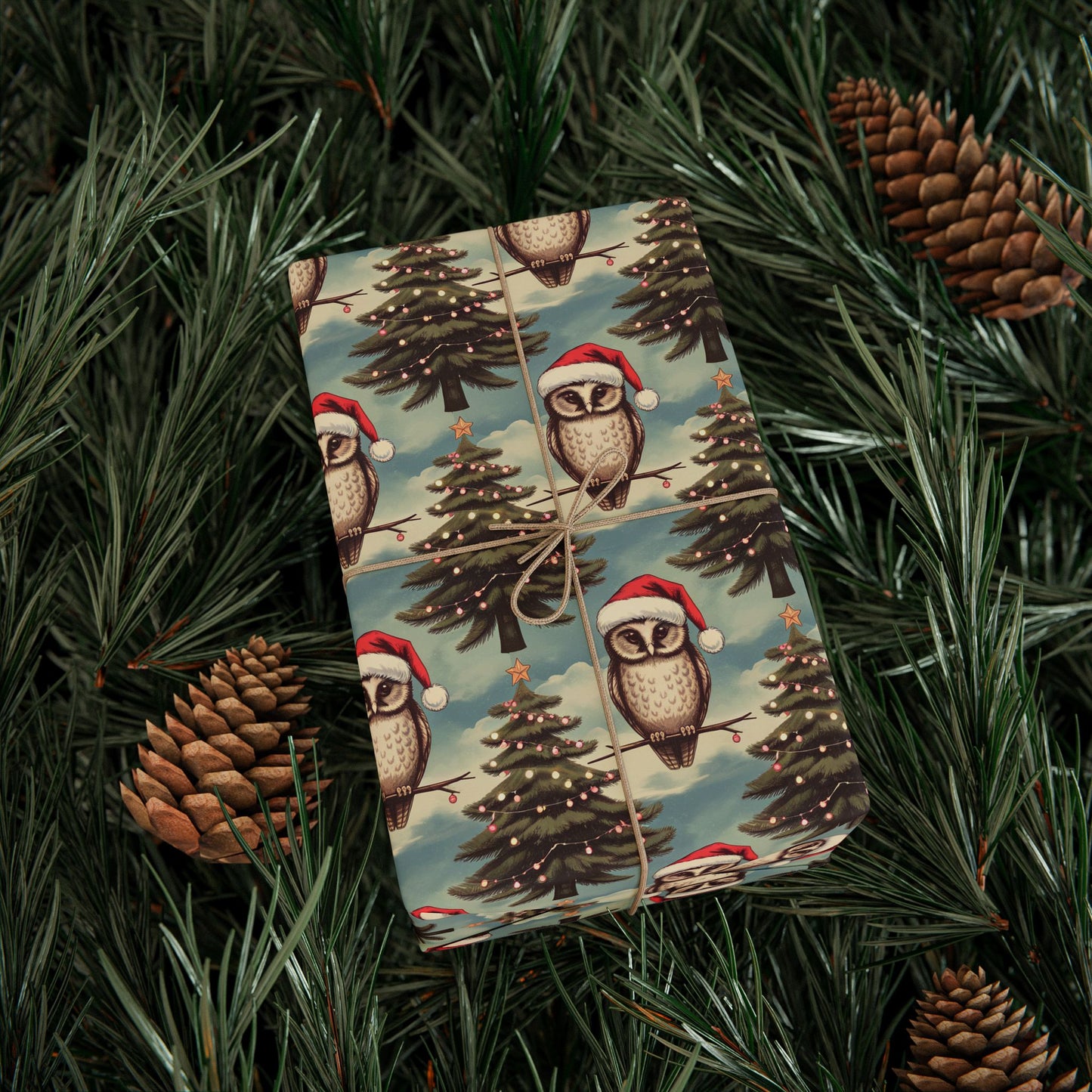 Holiday Owl Wrapping Paper