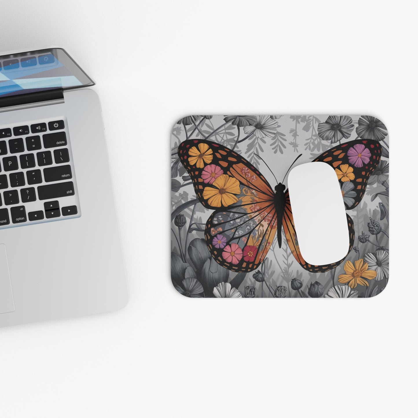 Floral Butterfly Mouse Pad