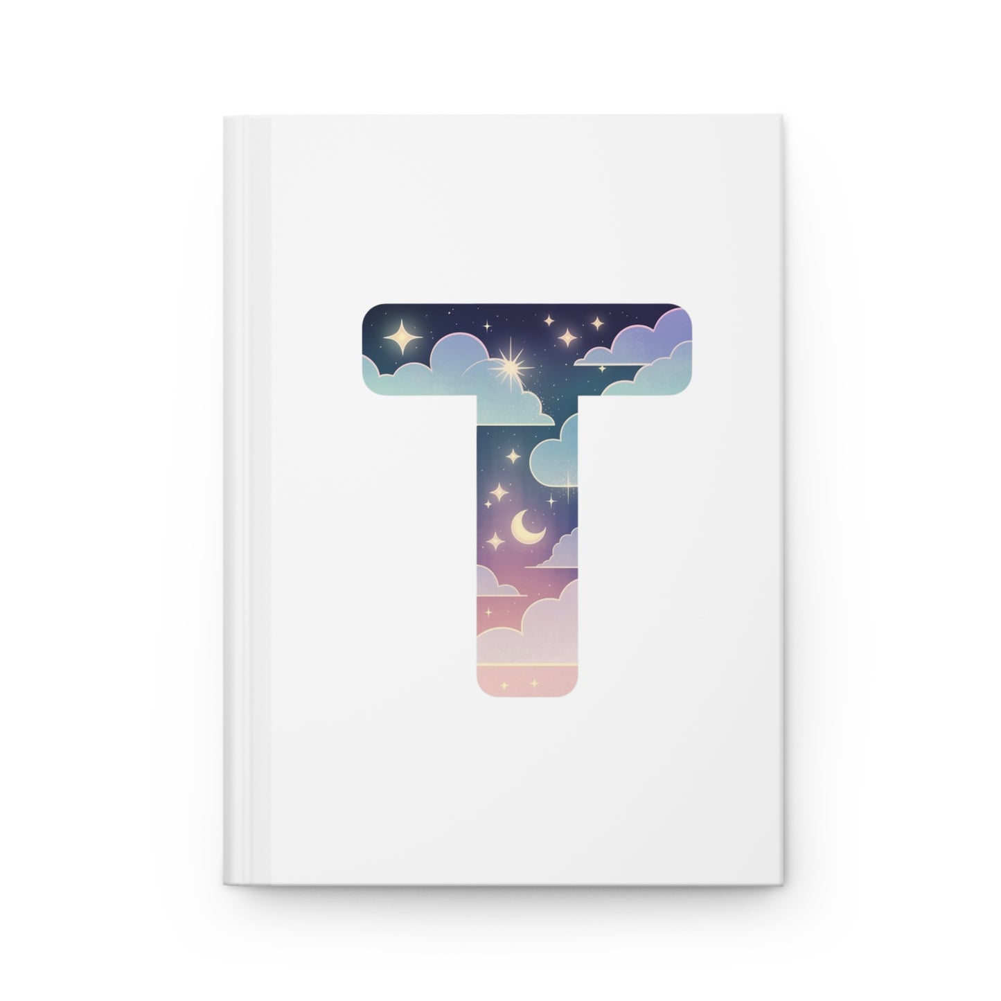 Celestial Dreams Initial 'T' Hardcover Notebook