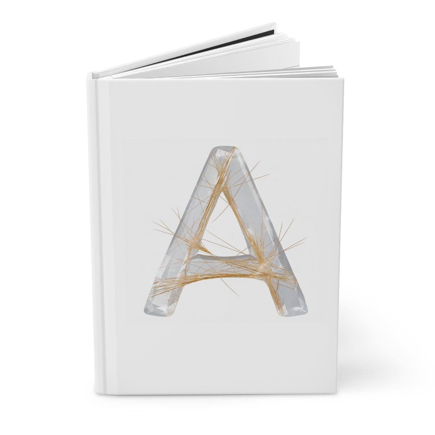 Golden Rutile Inspired Monogram Hardcover Notebook