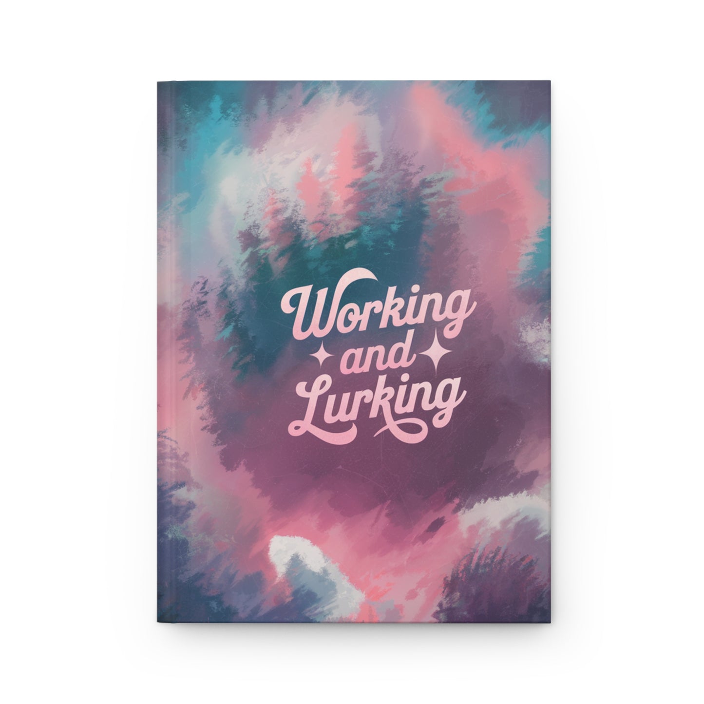 Working and Lurking Colorful Sky Hardcover Notebook