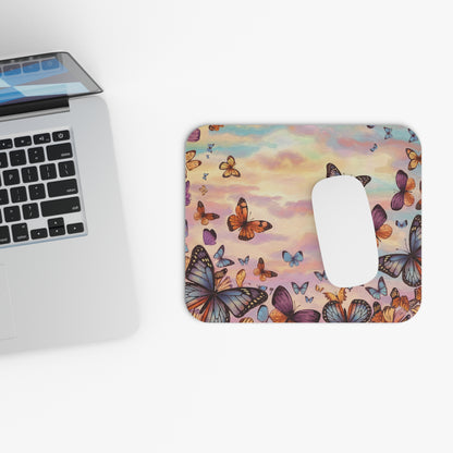 Watercolor Butterfly Sky Mouse Pad