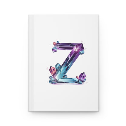 Crystal Inspired Initial 'Z' Hardcover Notebook