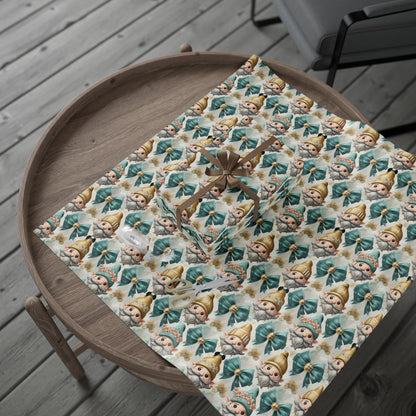 Gnomes and Coquette Bows Wrapping Paper