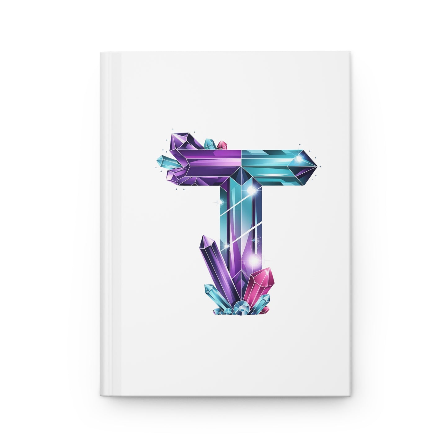 Crystal Inspired Initial 'T' Hardcover Notebook