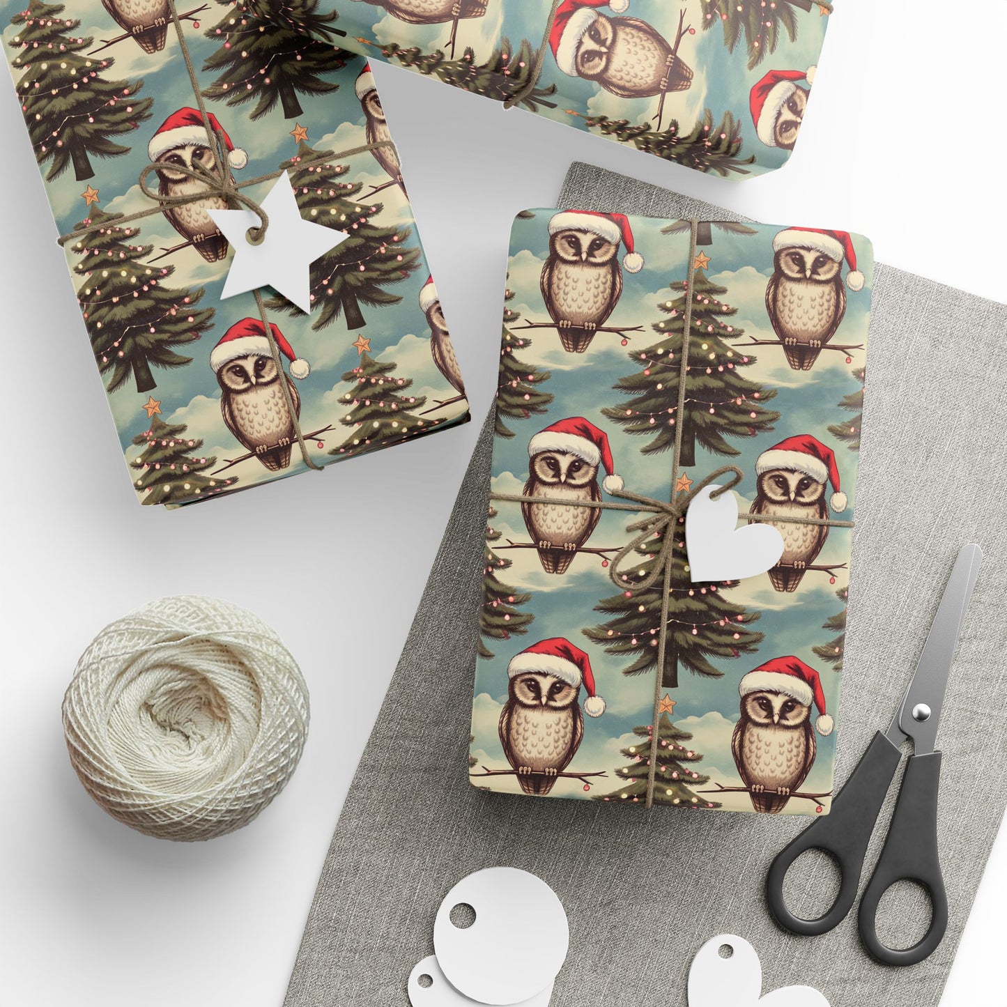 Holiday Owl Wrapping Paper