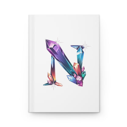 Crystal Inspired Initial 'N' Hardcover Notebook