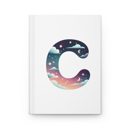 Celestial Dreams Initial 'C' Hardcover Notebook