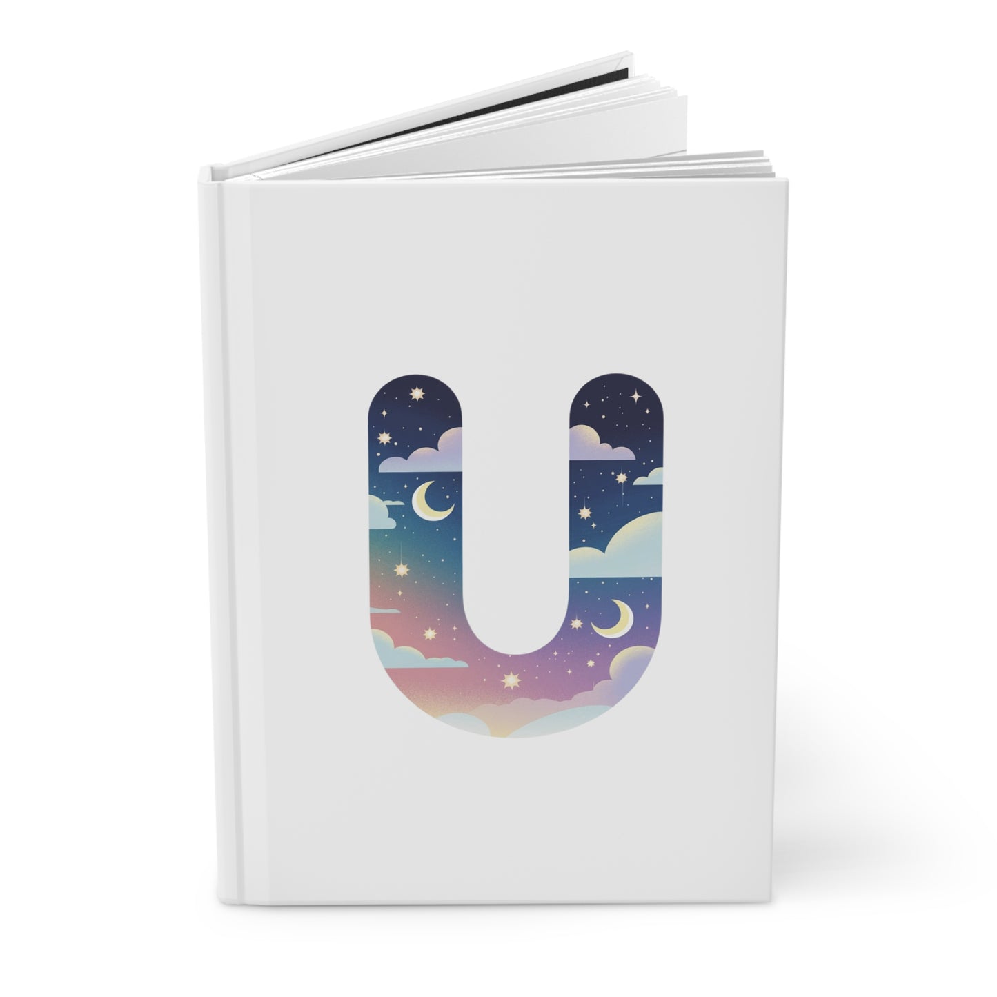 Celestial Dreams Initial 'U' Hardcover Notebook