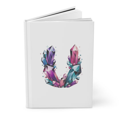 Crystal Inspired Initial 'U' Hardcover Notebook