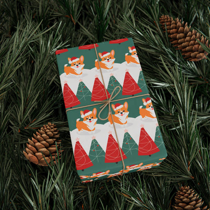 Christmas Corgi Wrapping Paper