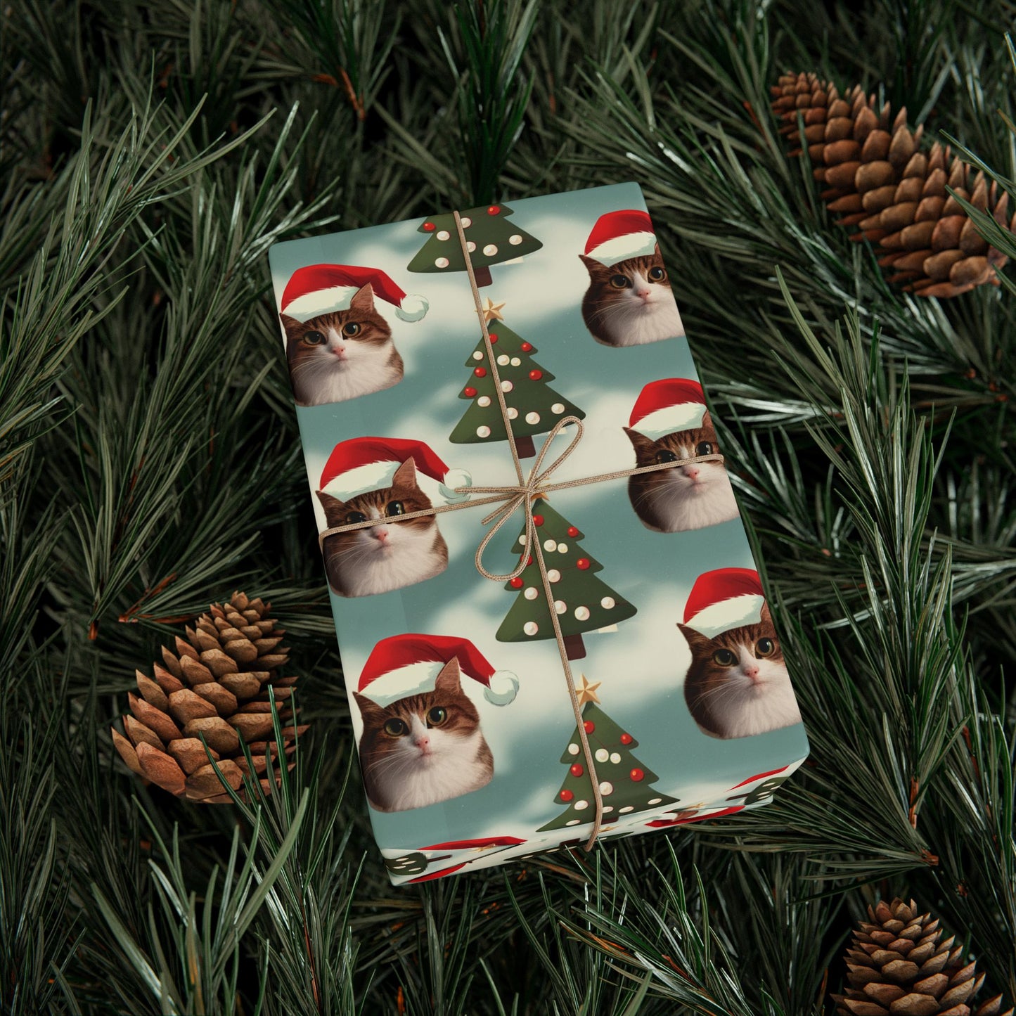 Christmas Cat Wrapping Paper