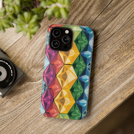 Rainbow Gems Impact-Resistant Phone Cases