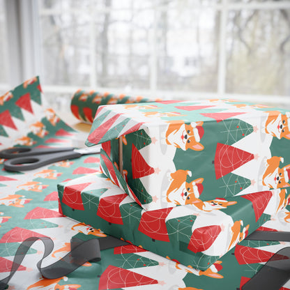 Christmas Corgi Wrapping Paper