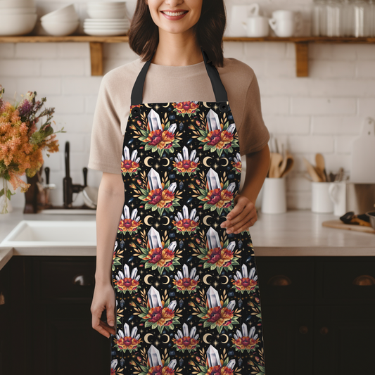 Floral Crystal Apron